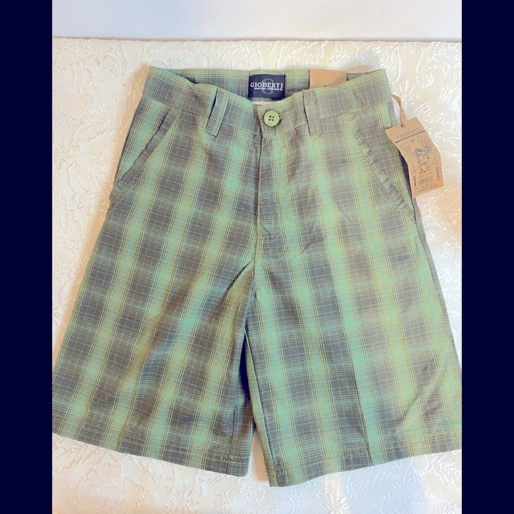 Gioberti Boys Casual Plaid  Fashion Short size: 10